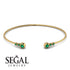 Geometric Bezel Emerald Bracelet - Josie No. 19
