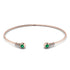 Geometric Bezel Emerald Bracelet - Josie No. 5