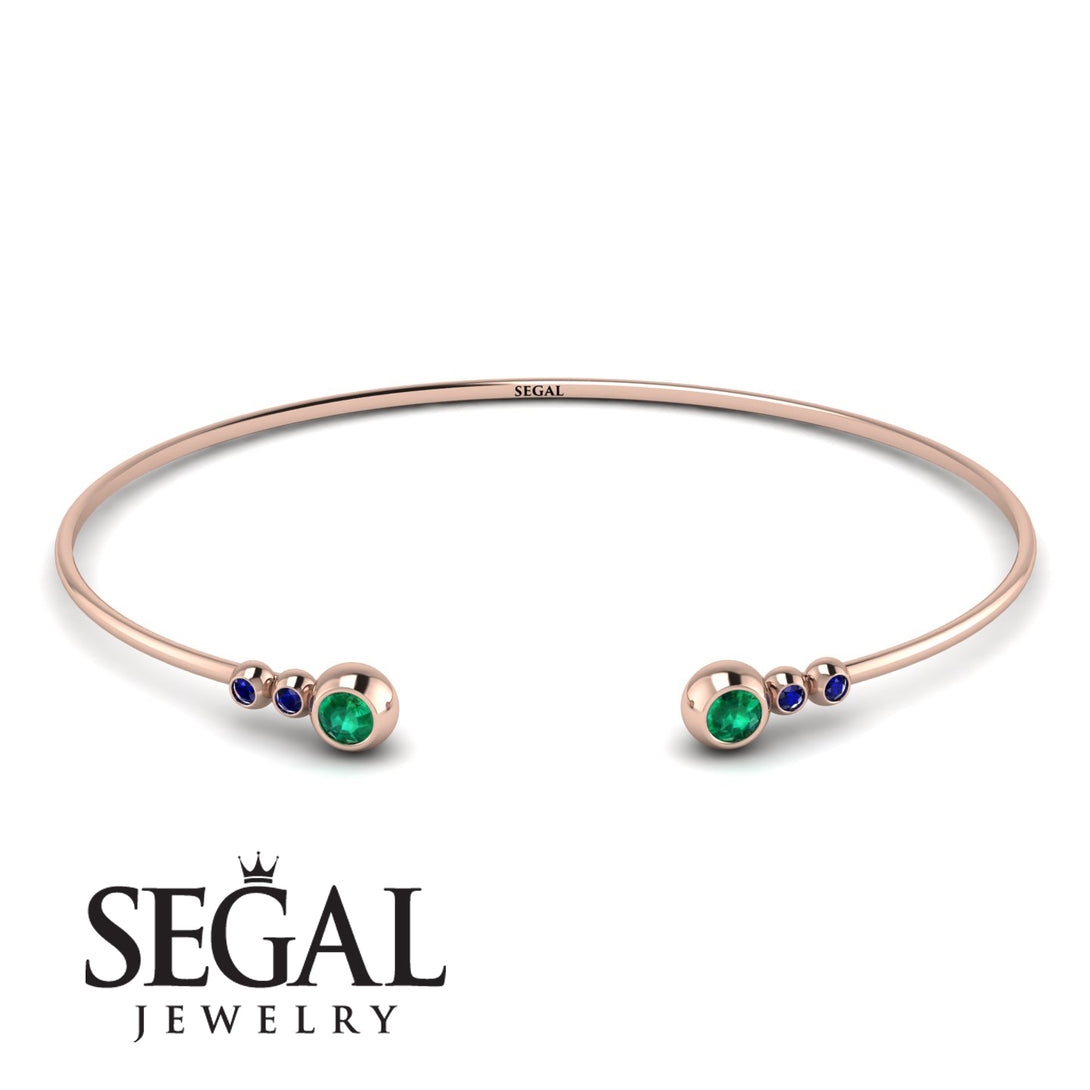 Geometric Bezel Emerald Bracelet - Josie No. 65