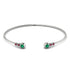Geometric Bezel Emerald Bracelet - Josie No. 51