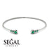 Geometric Bezel Emerald Bracelet - Josie No. 21