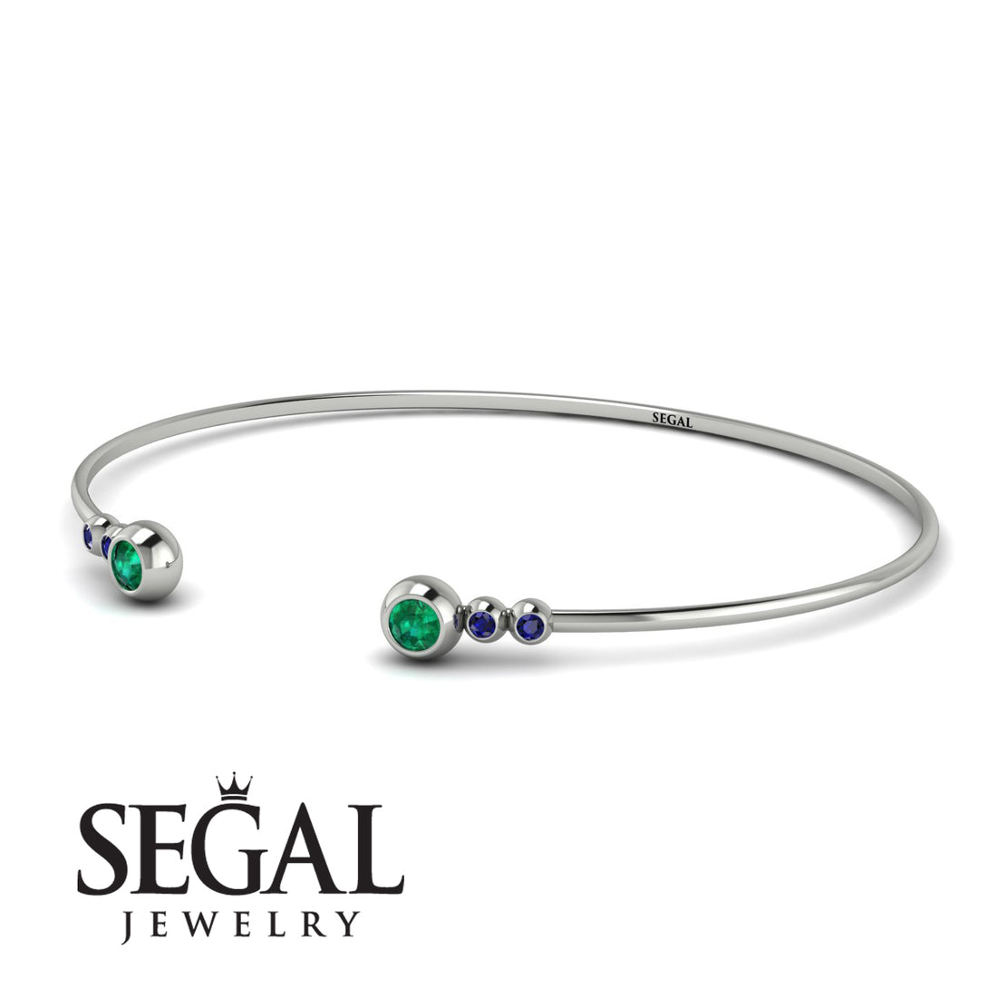 Geometric Bezel Emerald Bracelet - Josie No. 66