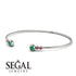 Geometric Bezel Emerald Bracelet - Josie No. 51