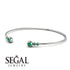 Geometric Bezel Emerald Bracelet - Josie No. 21