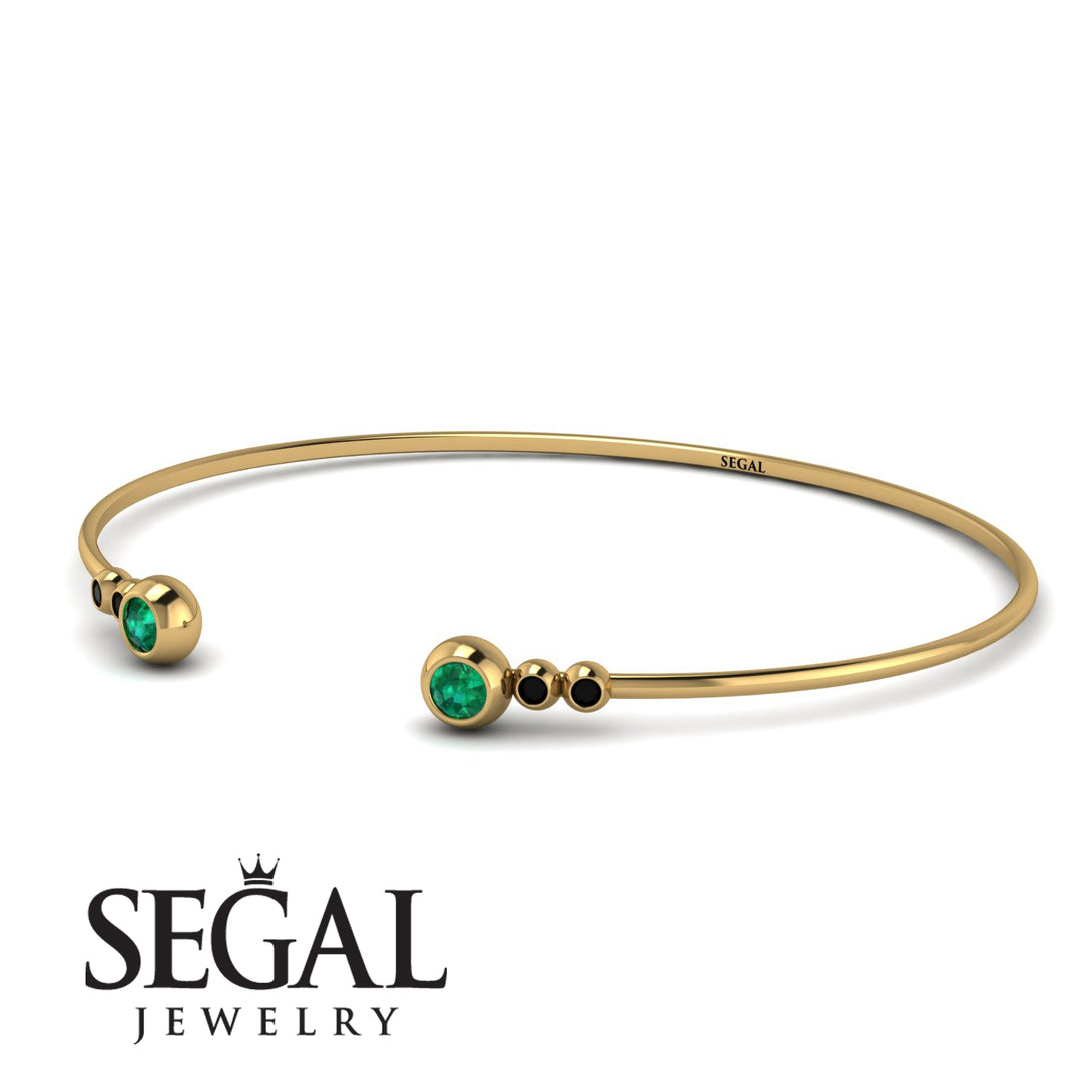 Geometric Bezel Emerald Bracelet - Josie No. 34