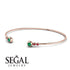 Geometric Bezel Emerald Bracelet - Josie No. 50