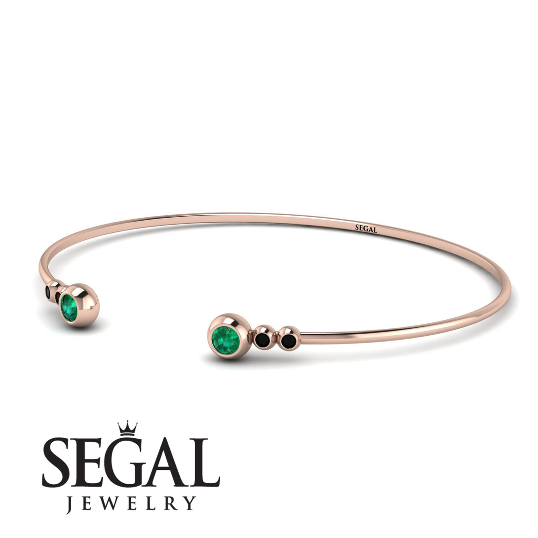 Geometric Bezel Emerald Bracelet - Josie No. 35