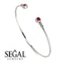 Geometric Bezel Ruby Bracelet - Josie No. 12