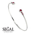 Geometric Bezel Ruby Bracelet - Josie No. 57