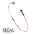 Geometric Bezel Ruby Bracelet - Josie No. 71