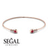 Geometric Bezel Ruby Bracelet - Josie No. 11