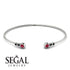Geometric Bezel Ruby Bracelet - Josie No. 42