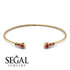 Geometric Bezel Ruby Bracelet - Josie No. 55