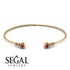 Geometric Bezel Ruby Bracelet - Josie No. 10