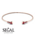 Geometric Bezel Ruby Bracelet - Josie No. 56