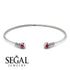 Geometric Bezel Ruby Bracelet - Josie No. 12