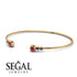 Geometric Bezel Ruby Bracelet - Josie No. 70