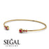 Geometric Bezel Ruby Bracelet - Josie No. 55