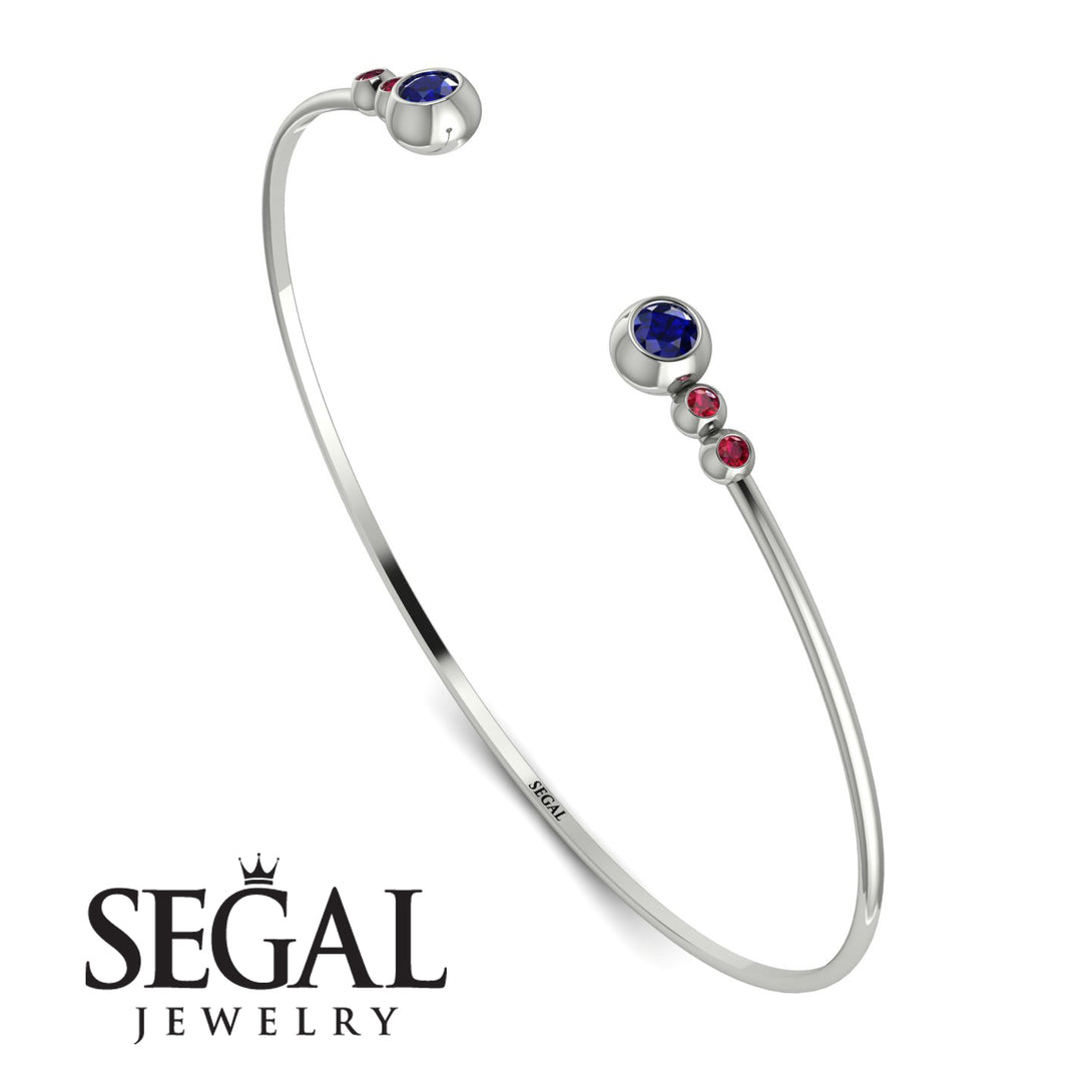 Geometric Bezel Sapphire Bracelet - Josie No. 60