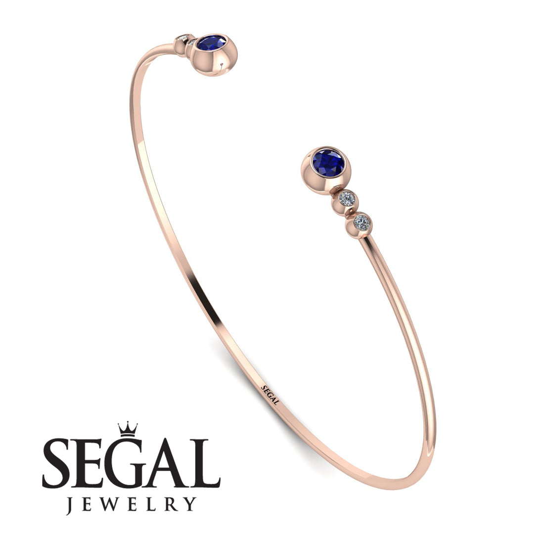 Geometric Bezel Sapphire Bracelet - Josie No. 14