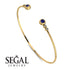 Geometric Bezel Sapphire Bracelet - Josie No. 13