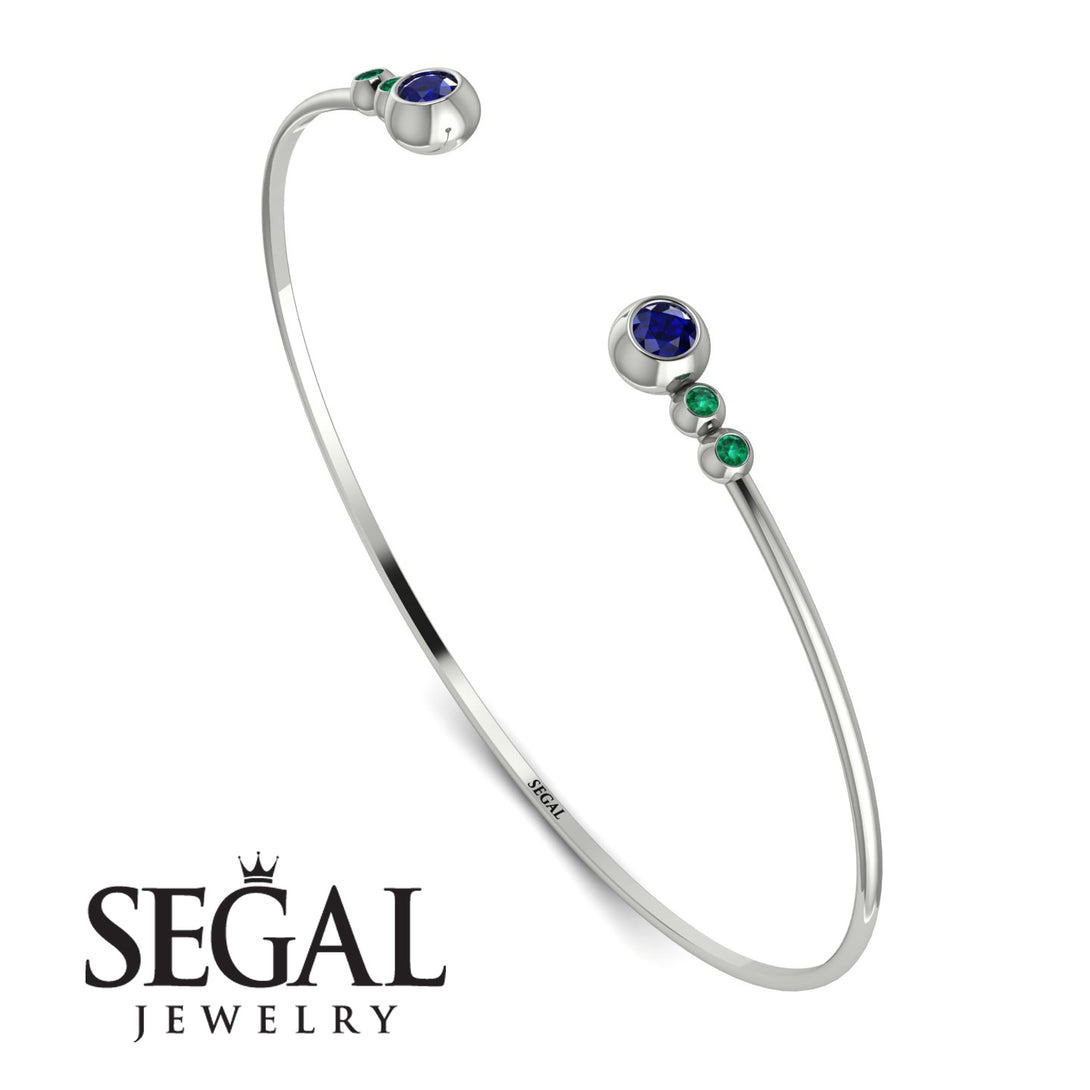 Geometric Bezel Sapphire Bracelet - Josie No. 30