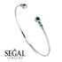 Geometric Bezel Sapphire Bracelet - Josie No. 30