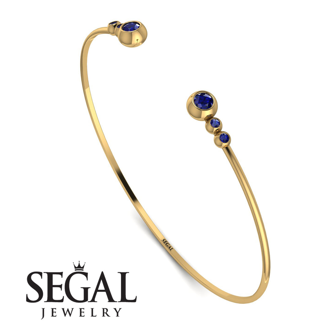 Geometric Bezel Sapphire Bracelet - Josie No. 73
