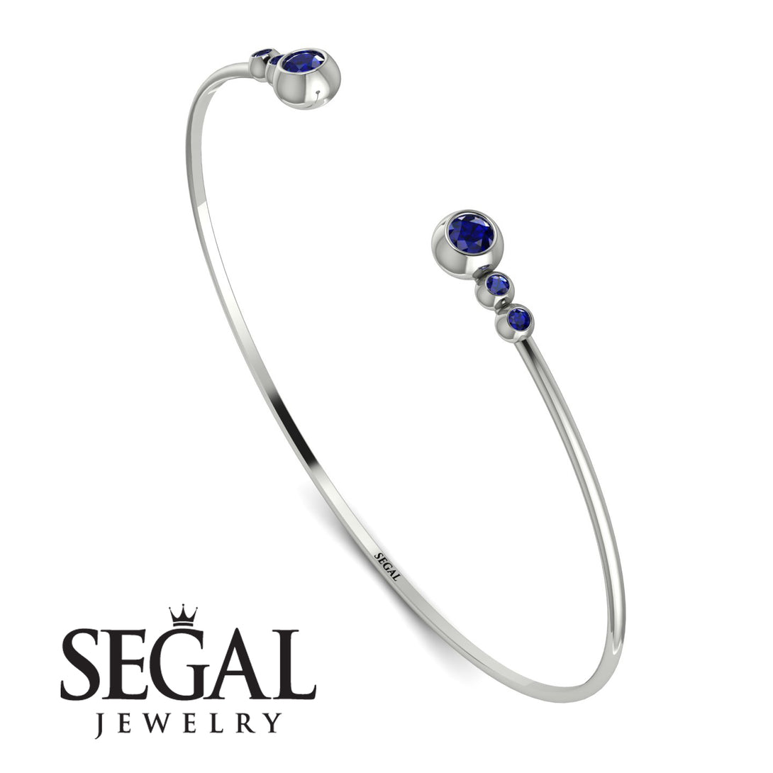 Geometric Bezel Sapphire Bracelet - Josie No. 75