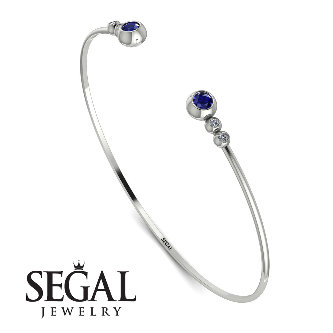 Geometric Bezel Sapphire Bracelet - Josie No. 15