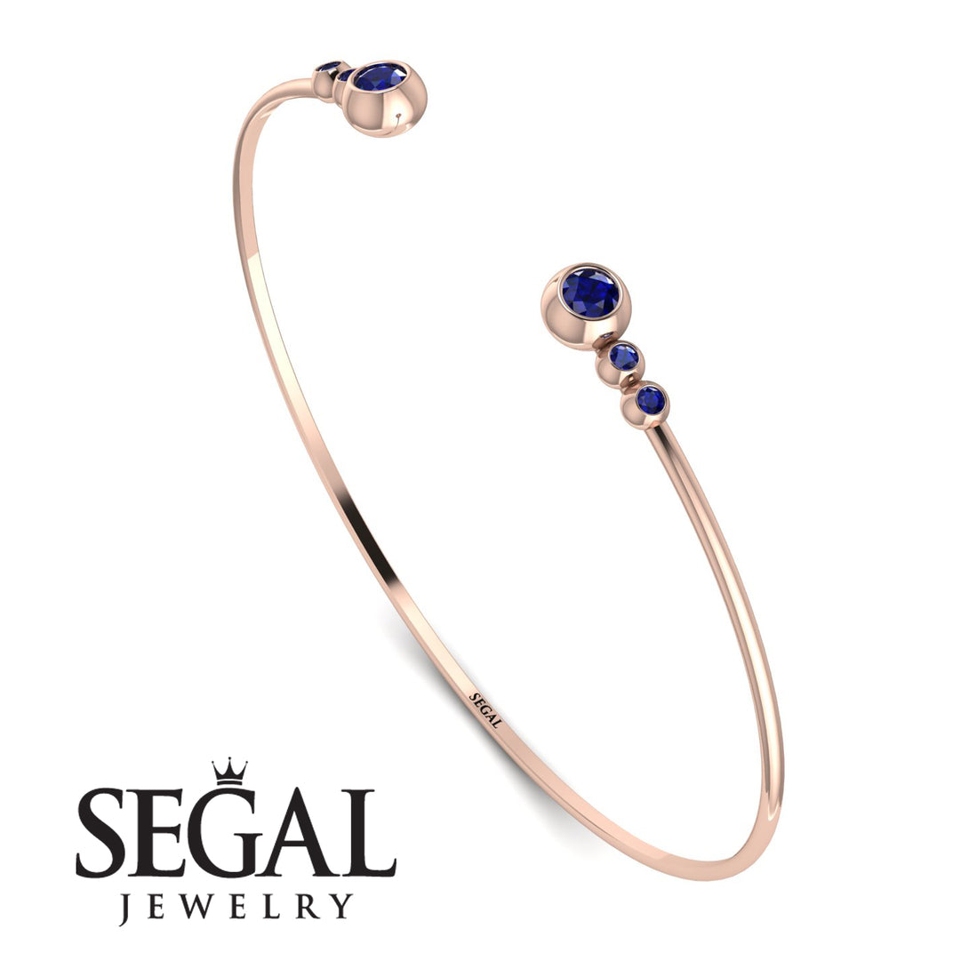 Geometric Bezel Sapphire Bracelet - Josie No. 74