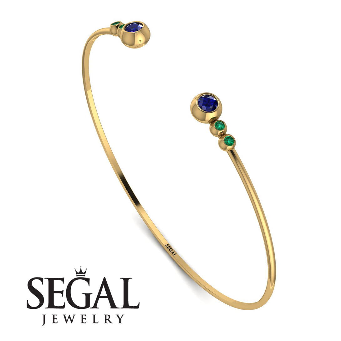 Geometric Bezel Sapphire Bracelet - Josie No. 28