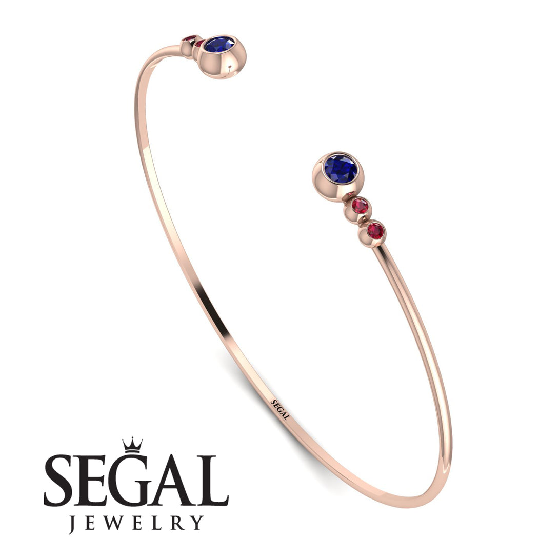Geometric Bezel Sapphire Bracelet - Josie No. 59