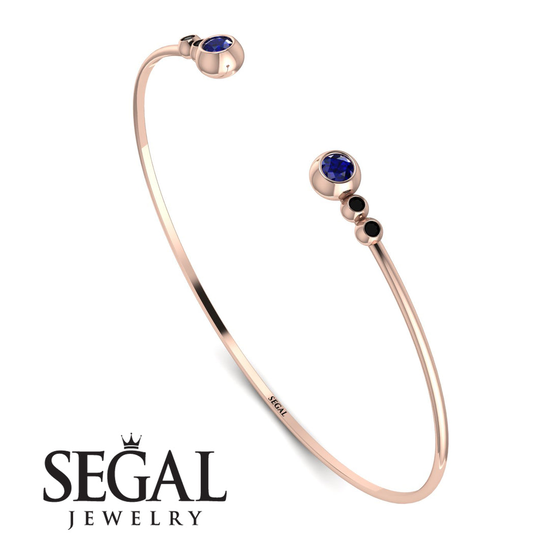Geometric Bezel Sapphire Bracelet - Josie No. 44