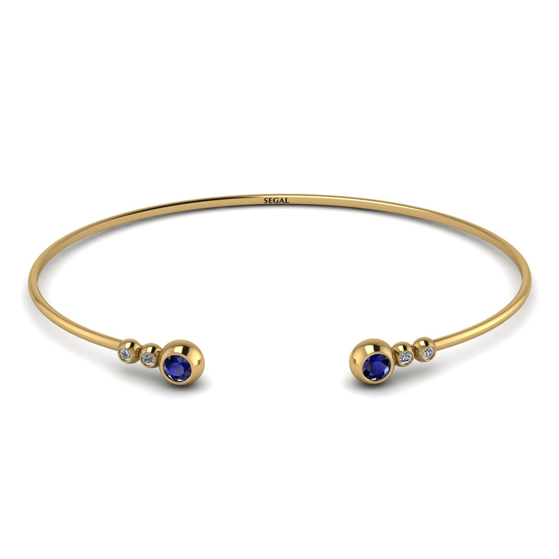 Geometric Bezel Sapphire Bracelet - Josie No. 13