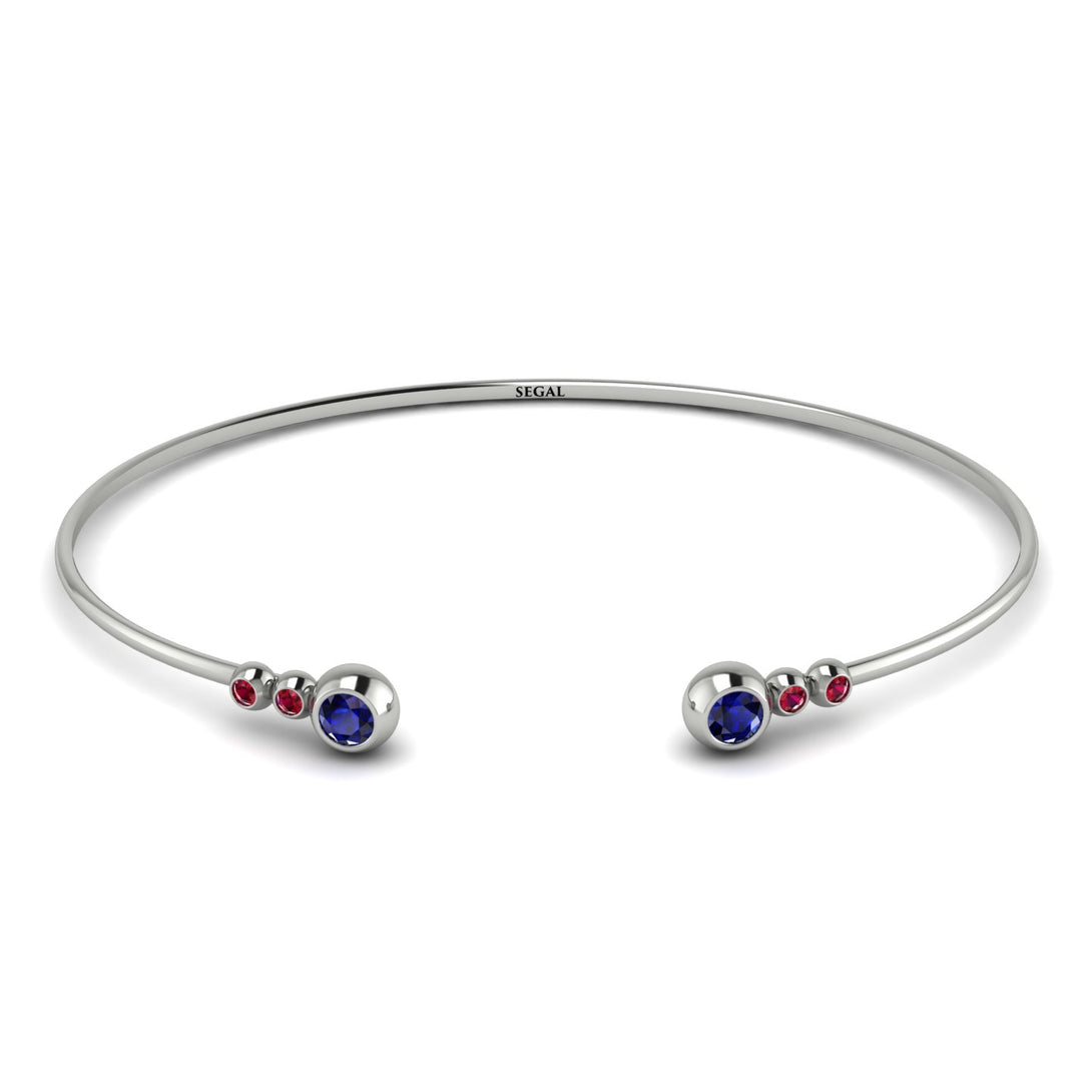 Geometric Bezel Sapphire Bracelet - Josie No. 60