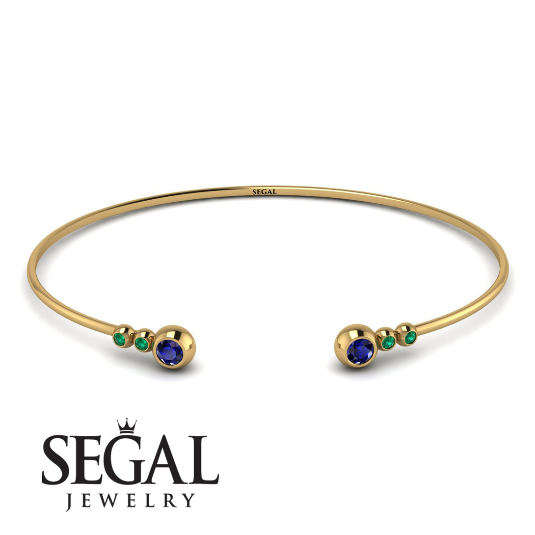 Geometric Bezel Sapphire Bracelet - Josie No. 28