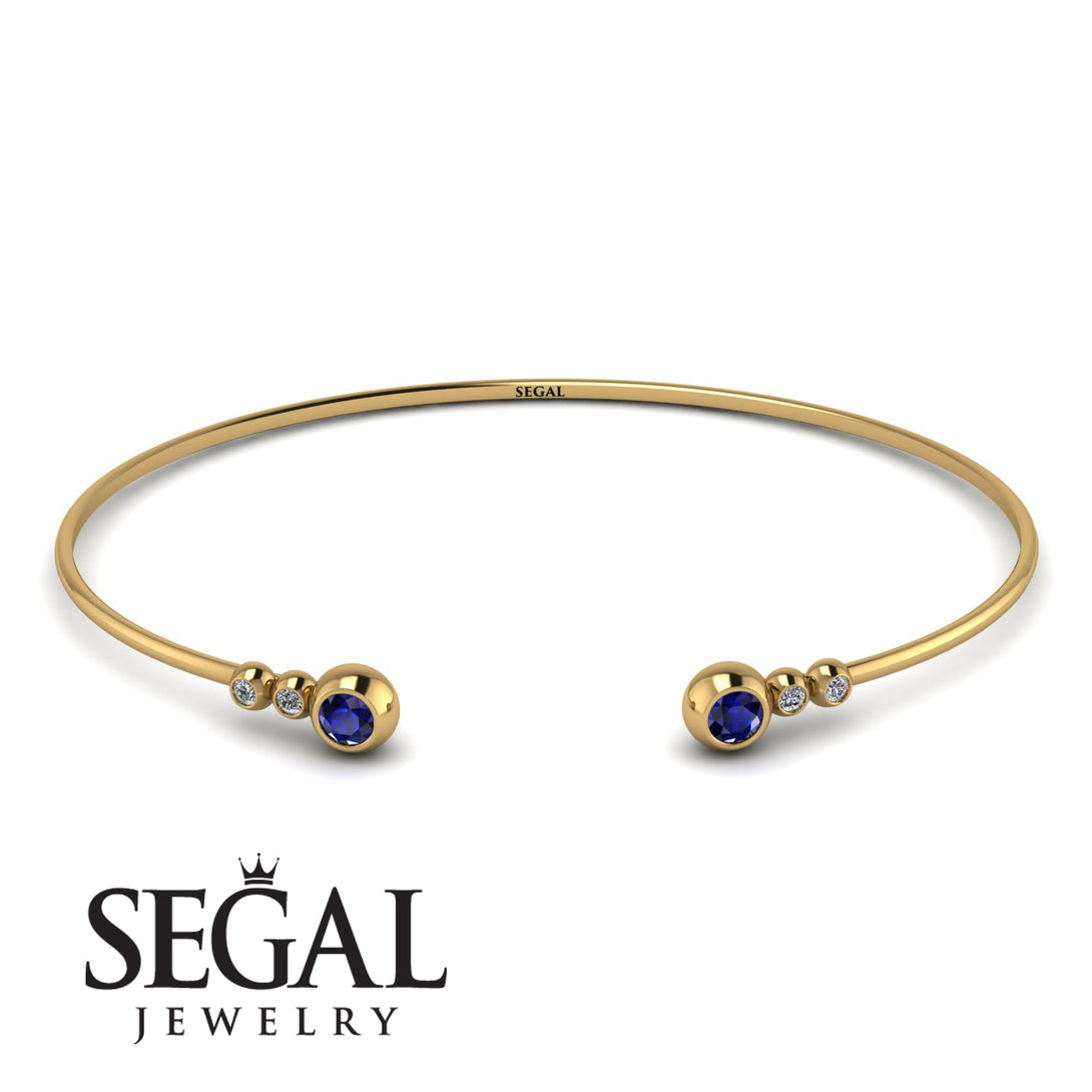 Geometric Bezel Sapphire Bracelet - Josie No. 13