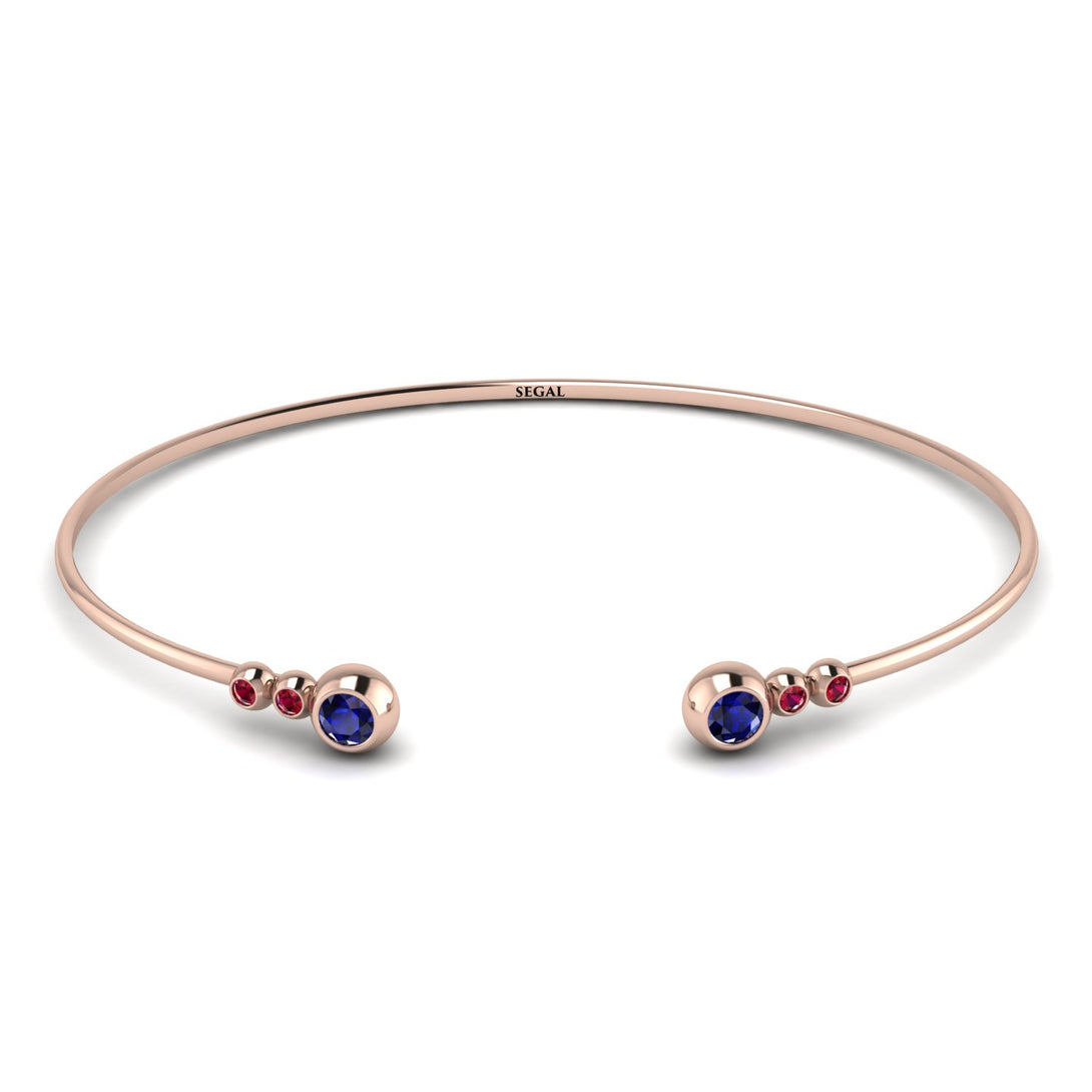 Geometric Bezel Sapphire Bracelet - Josie No. 59