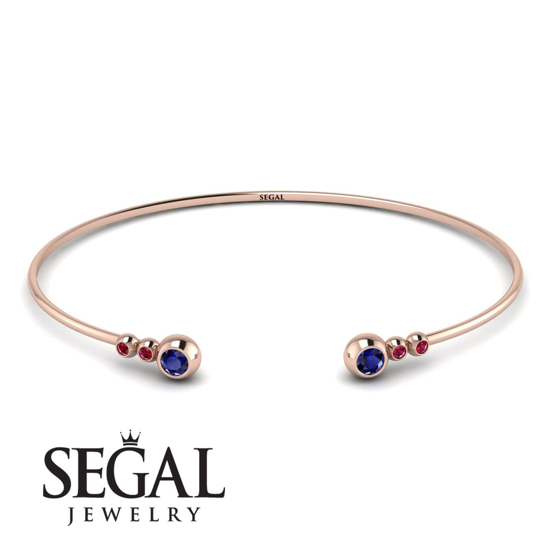 Geometric Bezel Sapphire Bracelet - Josie No. 59