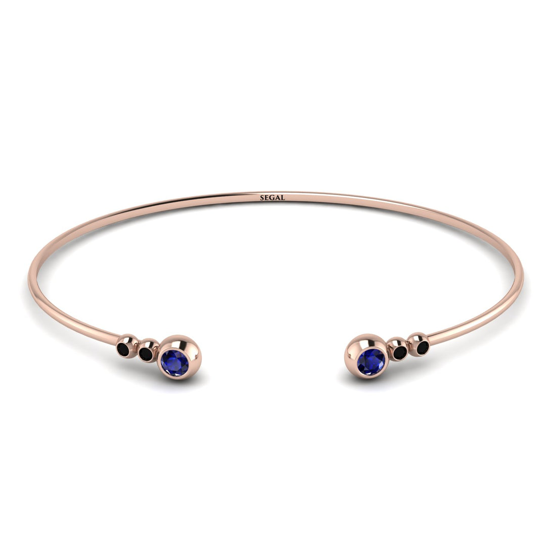 Geometric Bezel Sapphire Bracelet - Josie No. 44