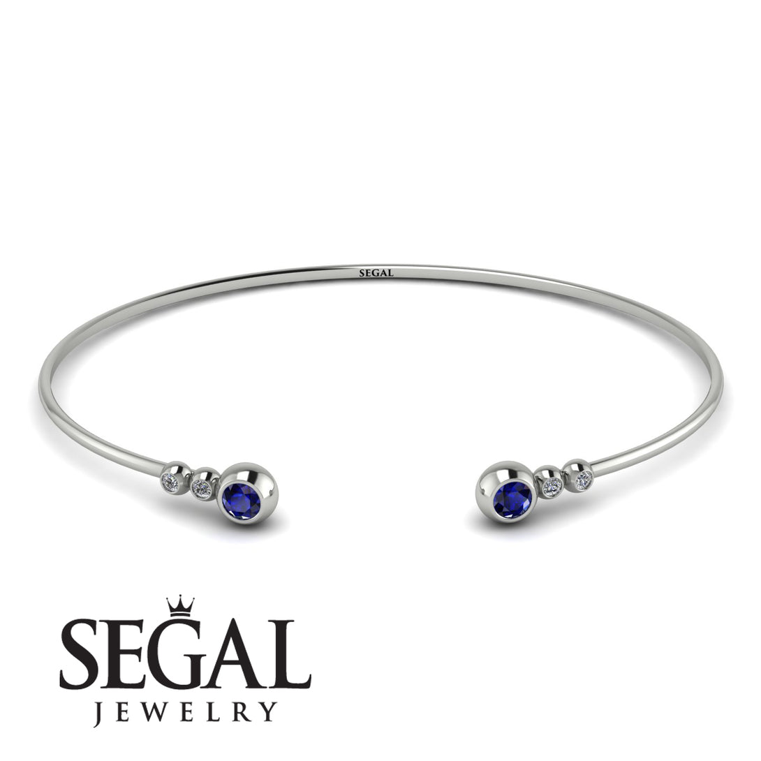 Geometric Bezel Sapphire Bracelet - Josie No. 15