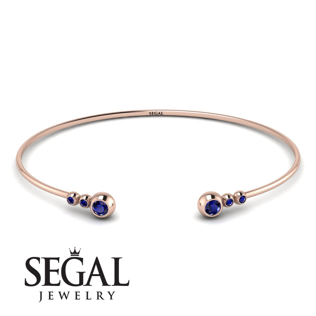 Geometric Bezel Sapphire Bracelet - Josie No. 74