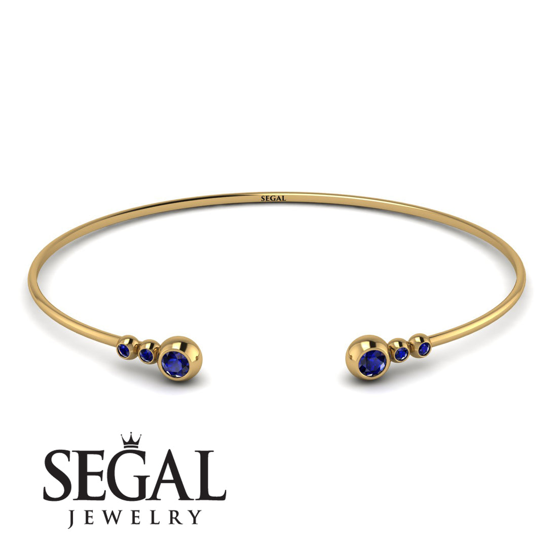Geometric Bezel Sapphire Bracelet - Josie No. 73