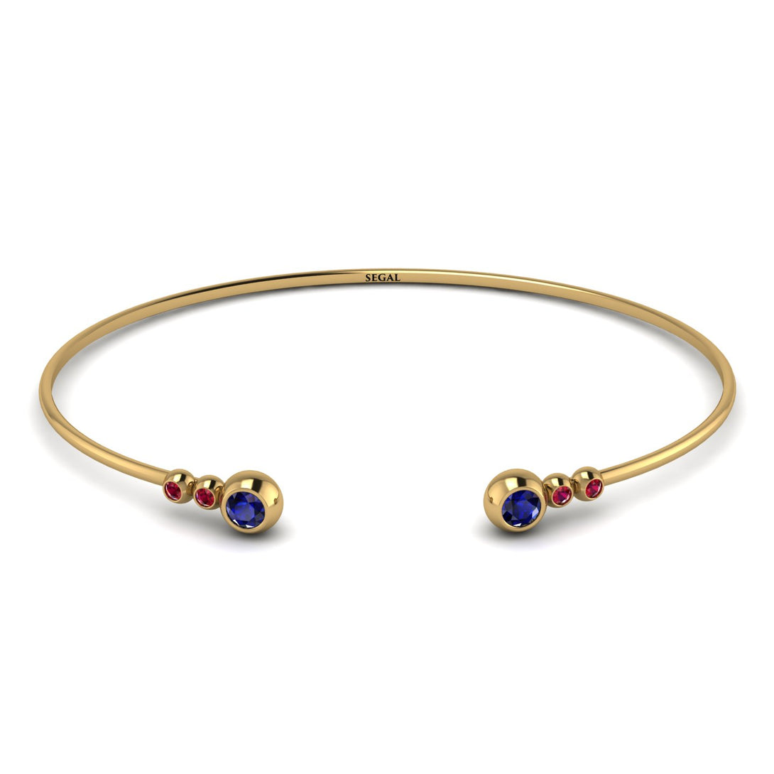 Geometric Bezel Sapphire Bracelet - Josie No. 58
