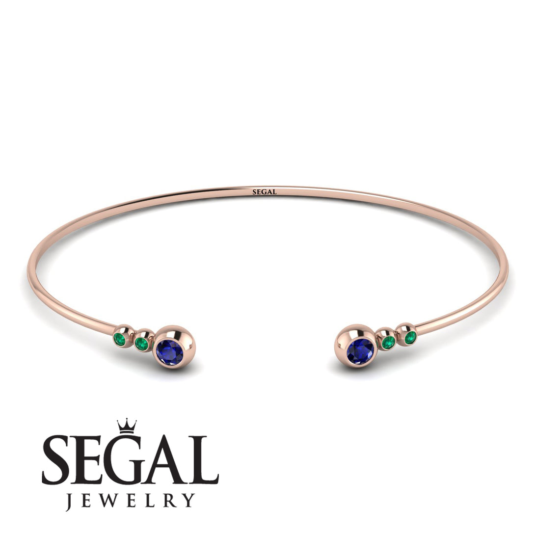 Geometric Bezel Sapphire Bracelet - Josie No. 29
