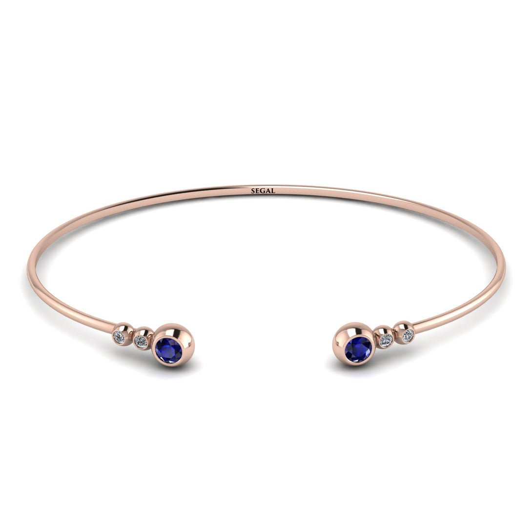 Geometric Bezel Sapphire Bracelet - Josie No. 14