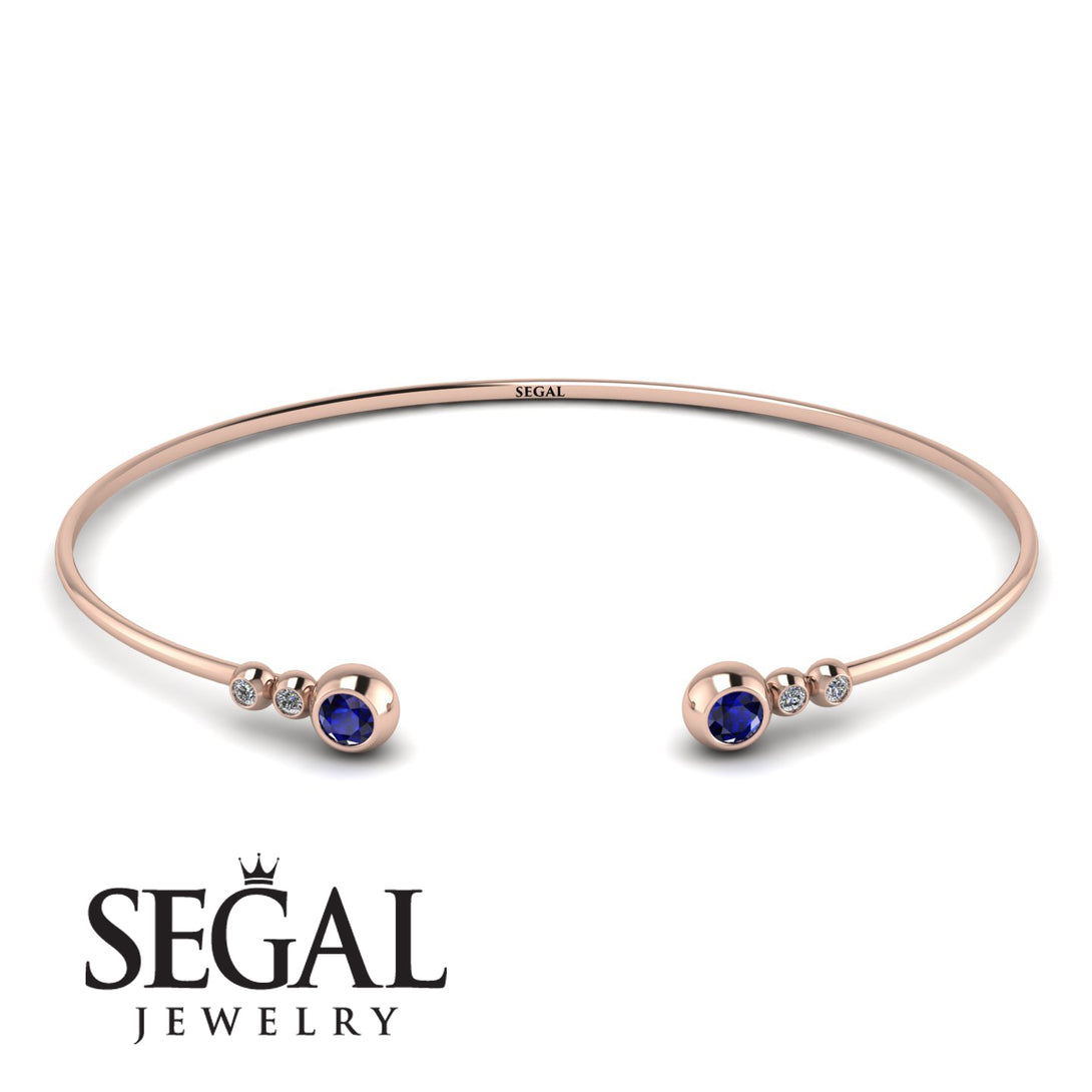 Geometric Bezel Sapphire Bracelet - Josie No. 14