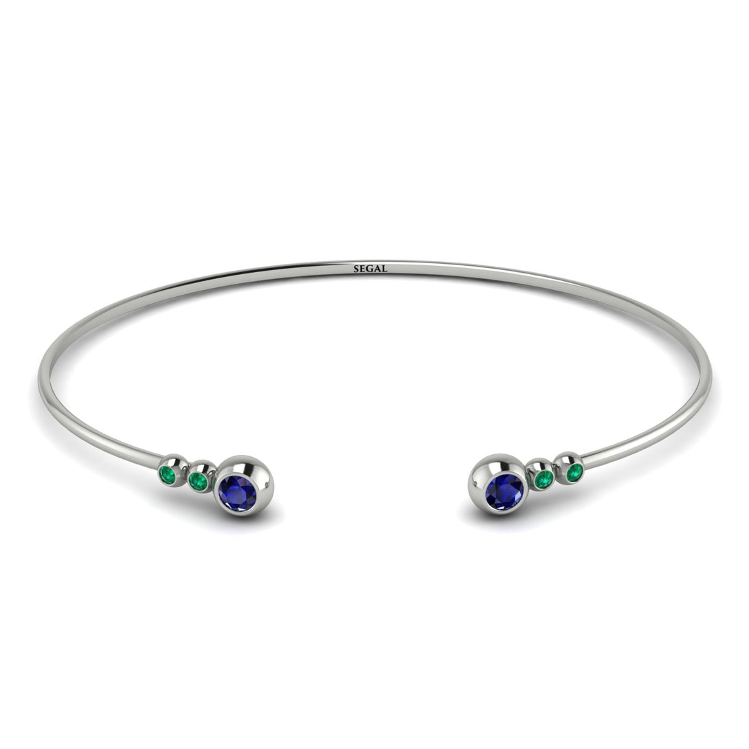 Geometric Bezel Sapphire Bracelet - Josie No. 30