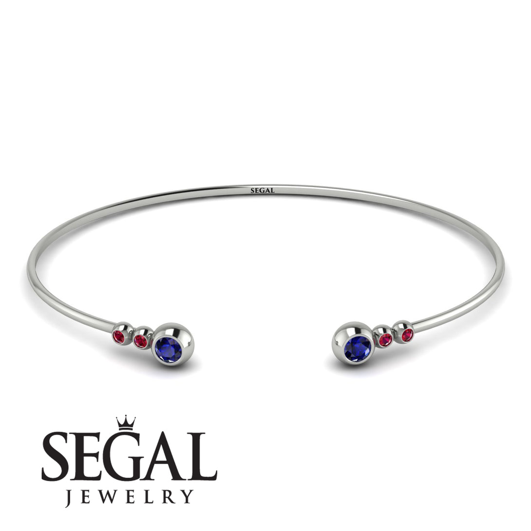 Geometric Bezel Sapphire Bracelet - Josie No. 60